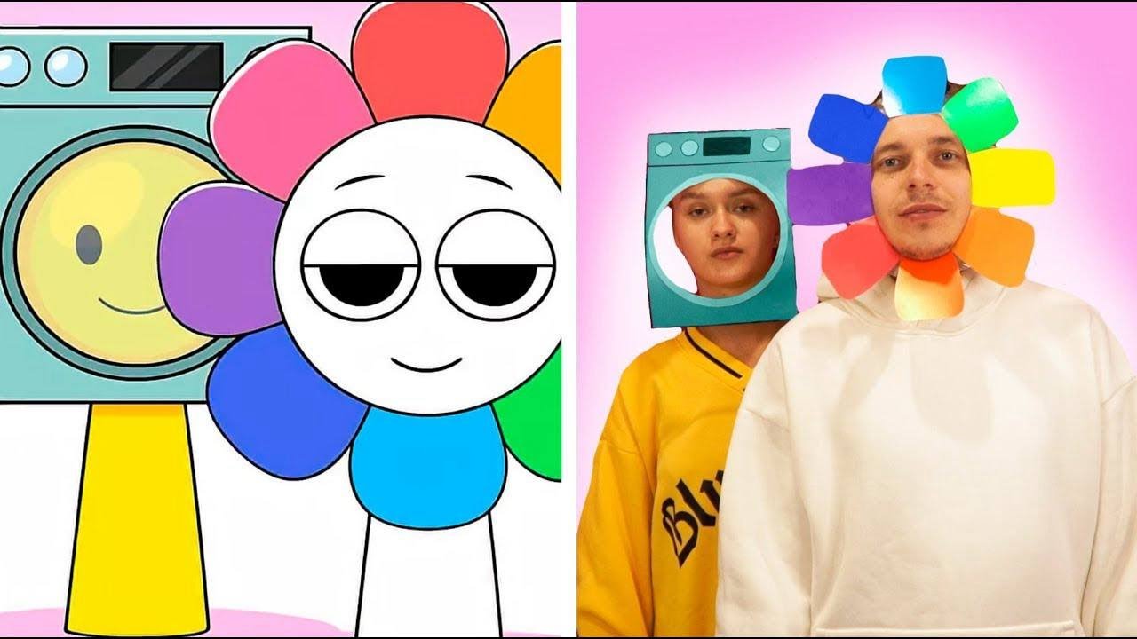 Sprunki 4 Phase 4 DANDY and WASHER Incredibox in Real life. ❤️ #sprunki #incredibox