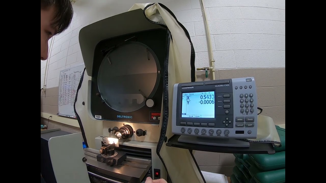 Optical Comparator   Skew a line