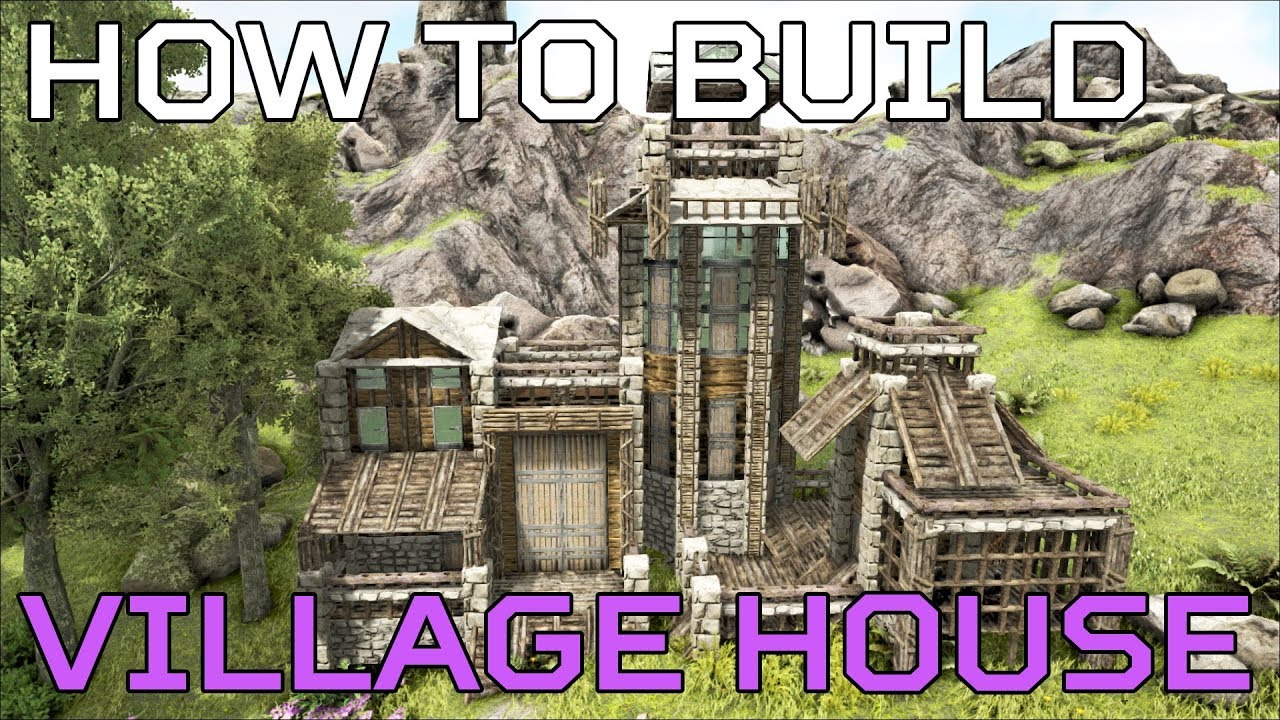 🦄 Village House HOW TO BUILD Ragnarok PVE | Ark Survival [NO MODS]