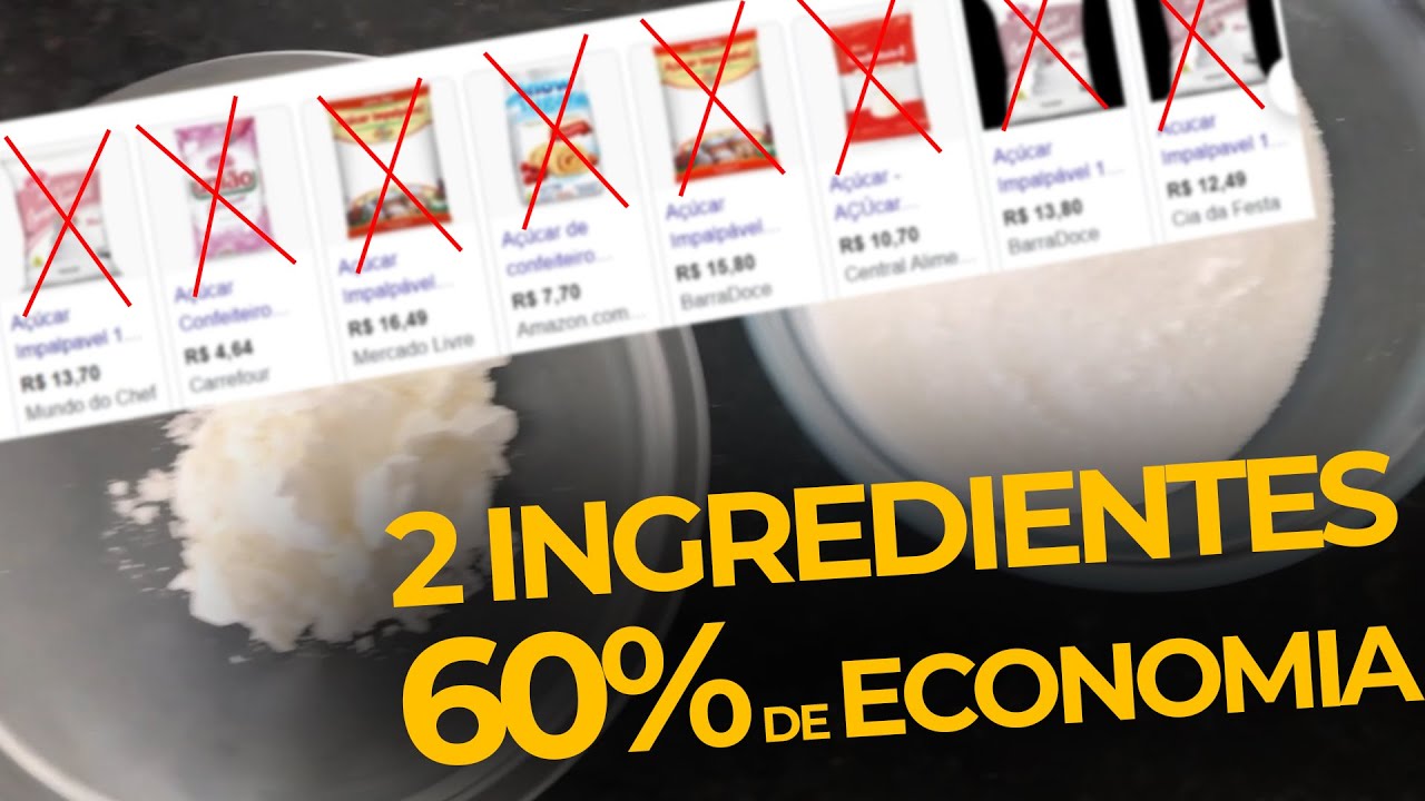 ECONOMIZE MUITO FAZENDO O SEU PRÓPRIO AÇUCAR IMPALPÁVEL