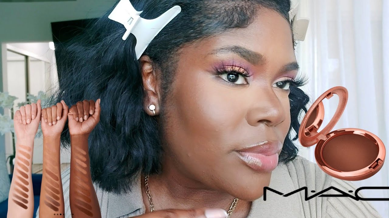 NEW MAC SKINFINISH SUNSTRUCK MATTE BRONZER  MATTE RICHER ROSY REVIEW