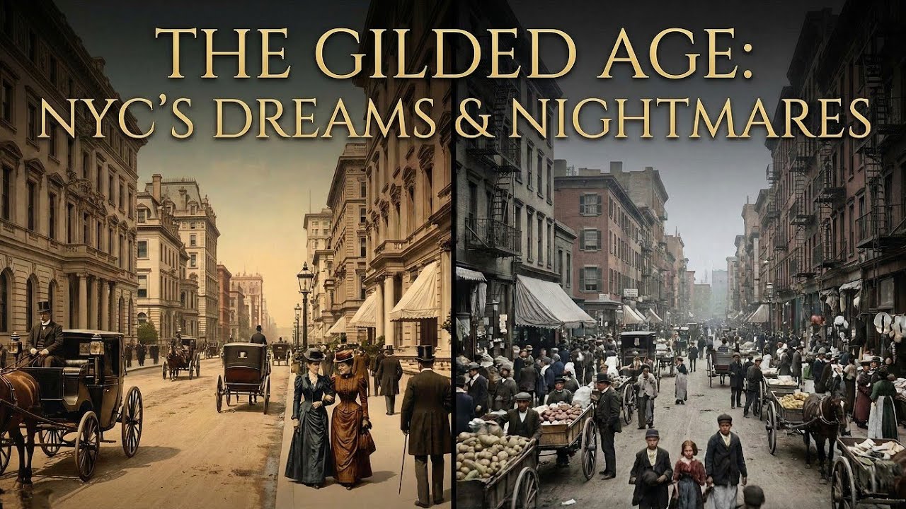 Life in 1890s New York City: The Gilded Age (AI Restoration)