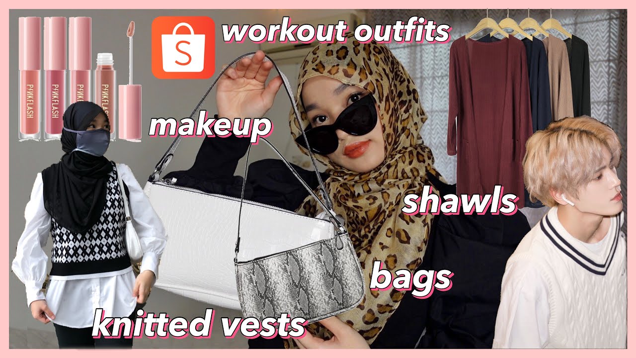 SHOPEE HAUL 2 | Bags, Shawl & tudung, Clothing, Makeup, PINKLASH, Baguette Bags...