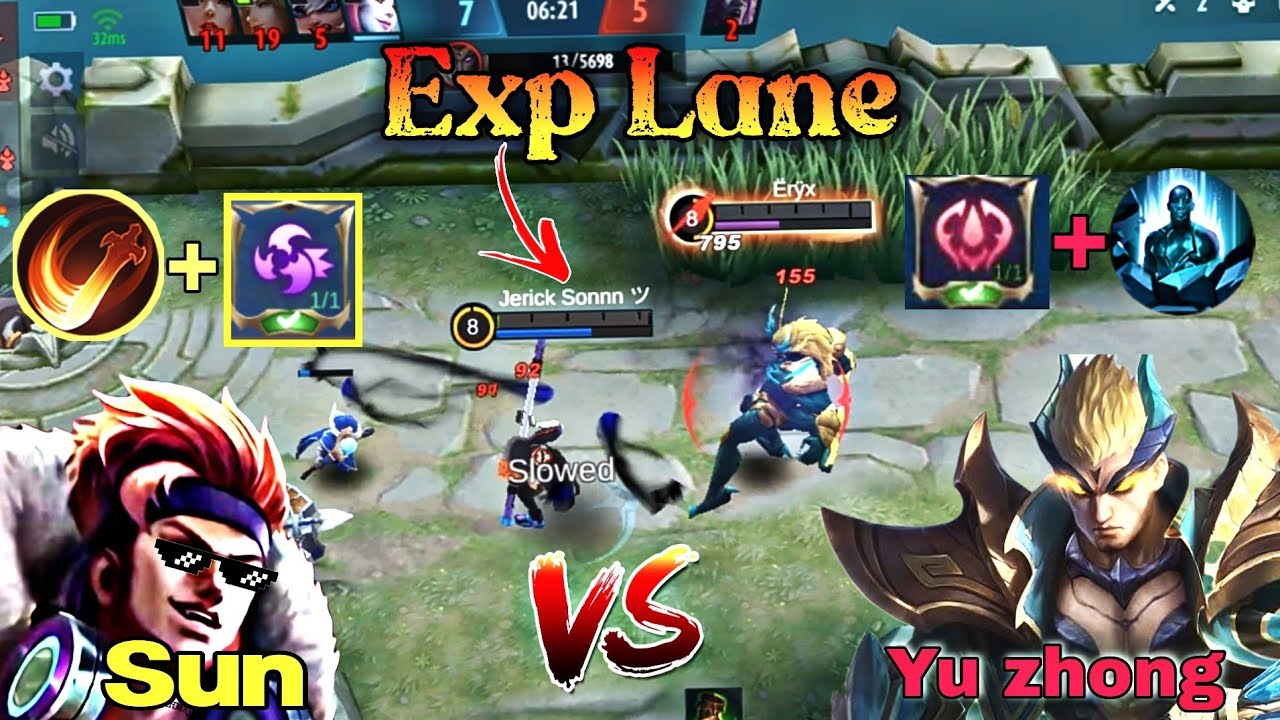 Top1 Global Philippines Sun Totally Sun Exp Lane Mvp Gameplay Best Build Rotation | MLBB Jericksonnn