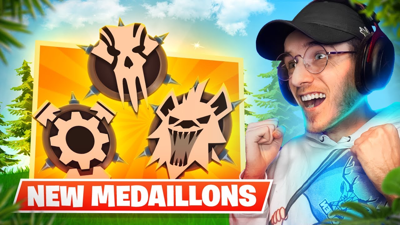FAIRE TOP 1 avec les 3 NOUVEAUX MEDAILLONS sur FORTNITE ( D&eacute;couverte SAISON 3 CHAPITRE 5 )