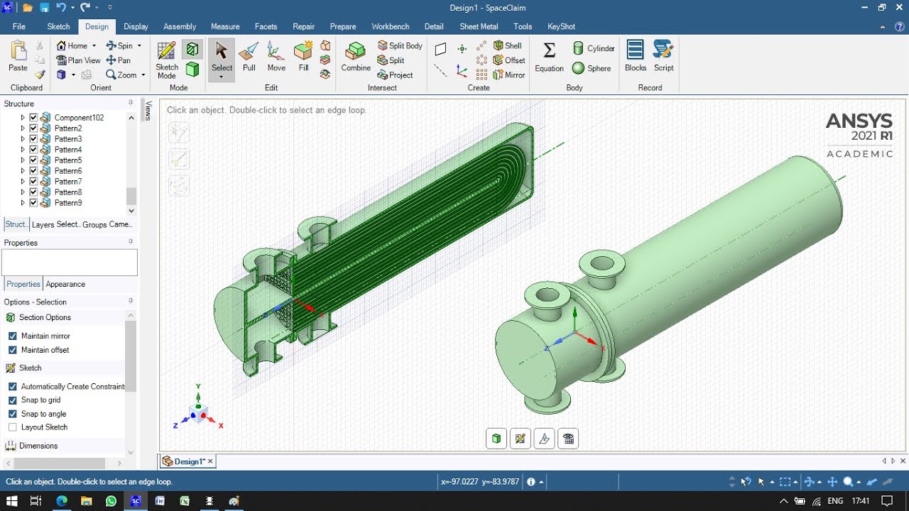 Ansys Space Claim Elbow Pipe Heat Exchanger