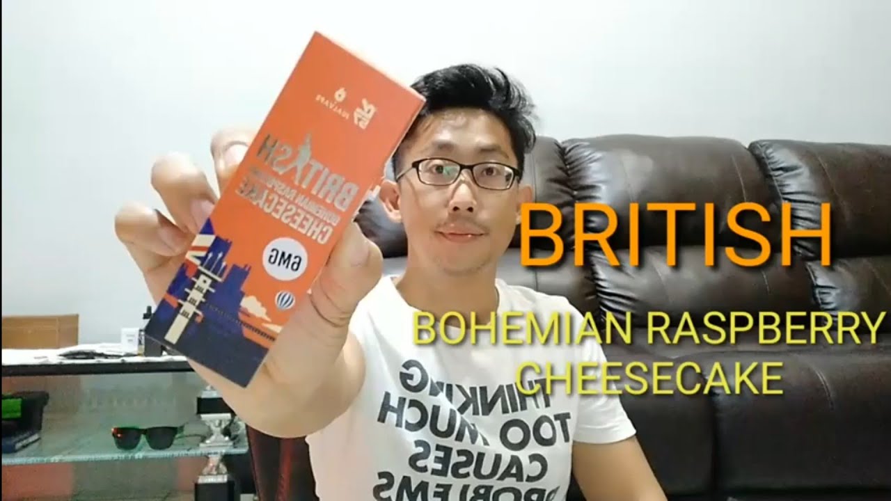Liquid BRITISH BOHEMIAN raspberry cheesecake by jualvape X HR57 Liquid vape 6 mg
