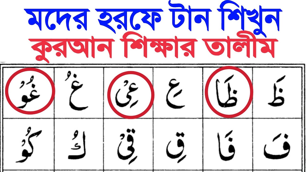 কুরআন শিক্ষার তালীম | তালীম-১০ | কুরআন শিক্ষার সব থেকে সহজ কৌশল | মদের হরফ টান দেওয়ার নিয়ম শিখুন
