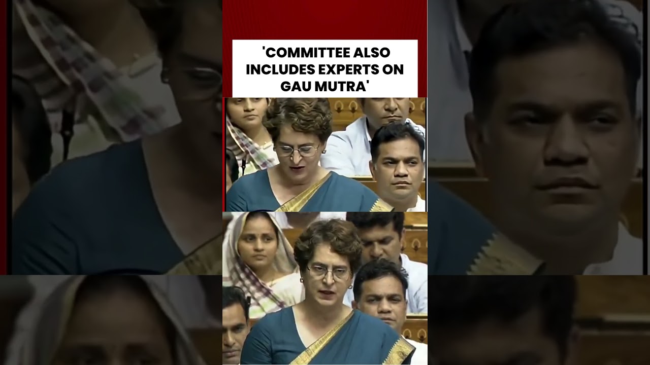 'COMMITTEE ALSO INCLUDES EXPERTS ON GAU MUTRA' #priyankagandhi #loksabha #shortsviral