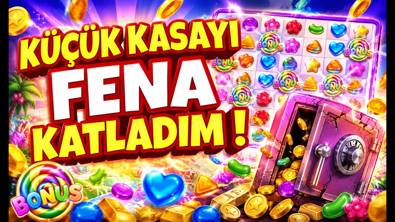 SLOT OYUNLARI 🍭🪅 CANDY RUSH 🍭🪅 K&Uuml;&Ccedil;&Uuml;K KASAYI FENA KATLADIM !#slotlevo #slots