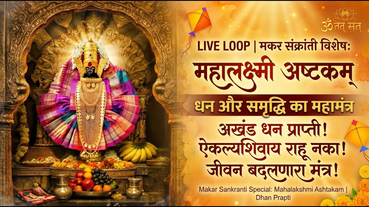 LIVE LOOP | Makar Sankranti Special: Mahalakshmi Ashtakam | धन और समृद्धि का महामंत्र | Dhan Prapti