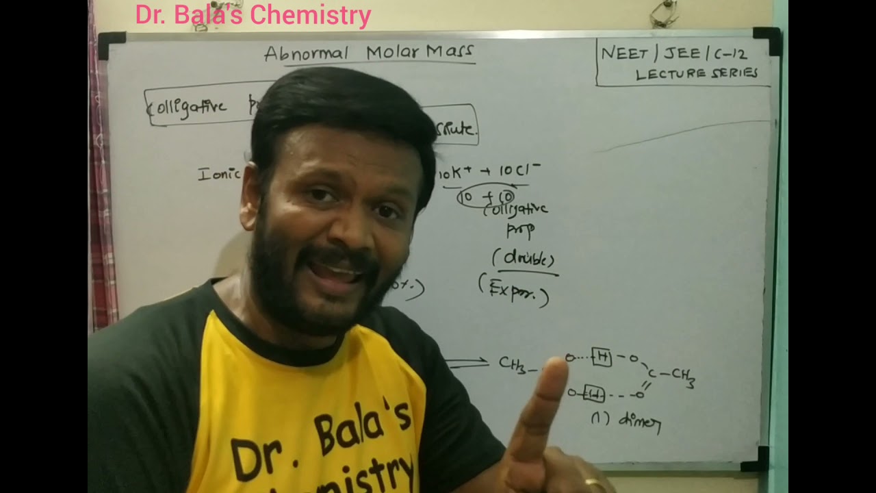 Abnormal Molarmass in Tamil NEET || JEE || Class 12
