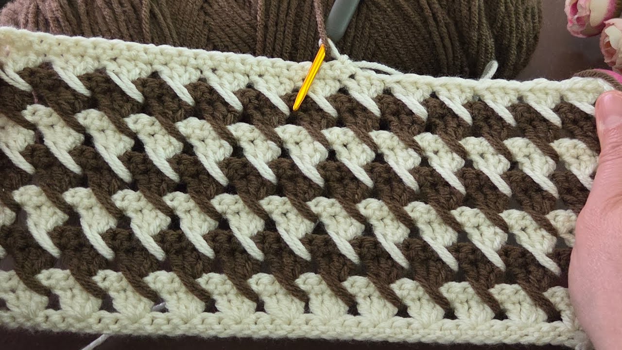 Eye-catching and Very Easy Crochet Stitch🤗⚡️For baby blankets, cardigans, TV blankets and shawls,...