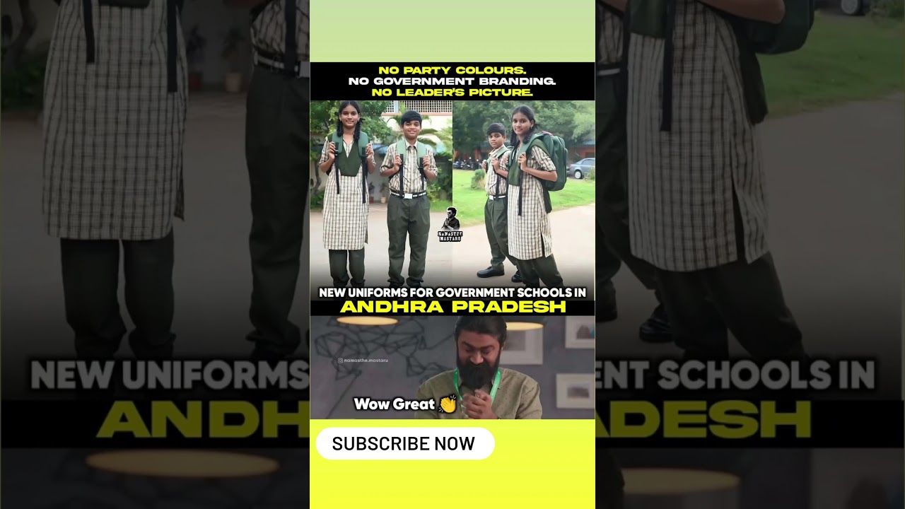 New uniform for government schools in #andhrapradesh | #shortsfeed #ytshortsindia #ytindia #shorts