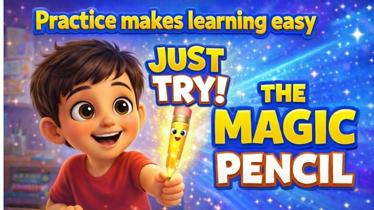Learning Is Easy When You Try | The Magic Pencil Story | Never Give Up | Kids Moral Story