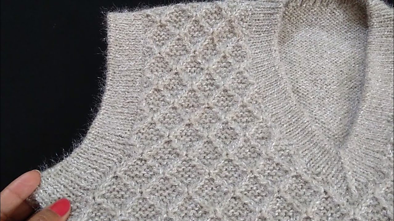 Knitting Arm Hole Border of Gents Sweater / Jacket ( Sui se band hone wala border )