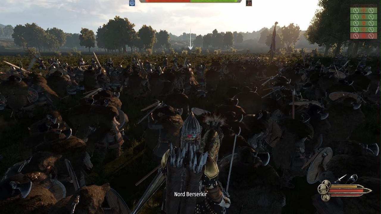 Mount & Blade II: Bannerlord 100 Nord Berzerkers vs  100 Sturgian Heroic Line breakers
