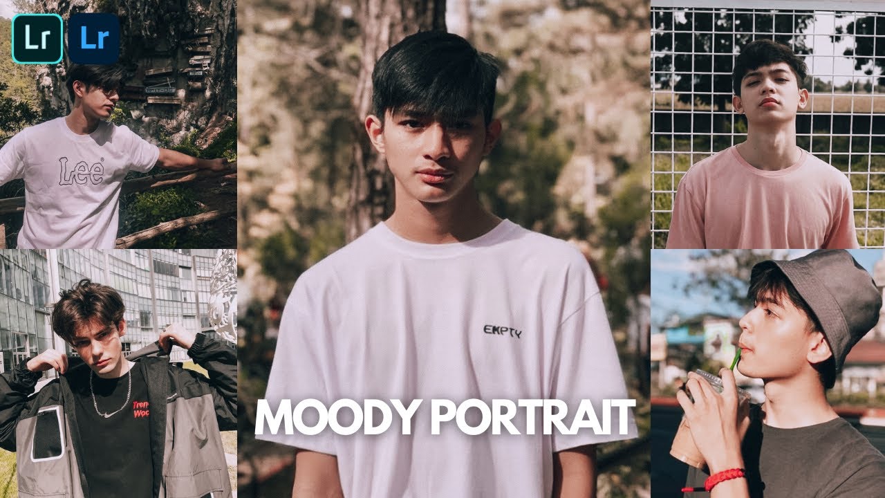 Moody Dark Portrait Preset - Dark Selfie Lightroom Preset Tutorial Free Dng