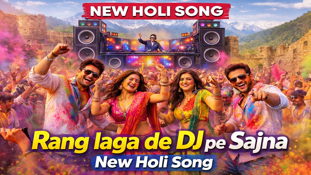 Rang Laga De DJ Pe Sajna | New Holi Song | Mountain Holi Party | Arimojo Music