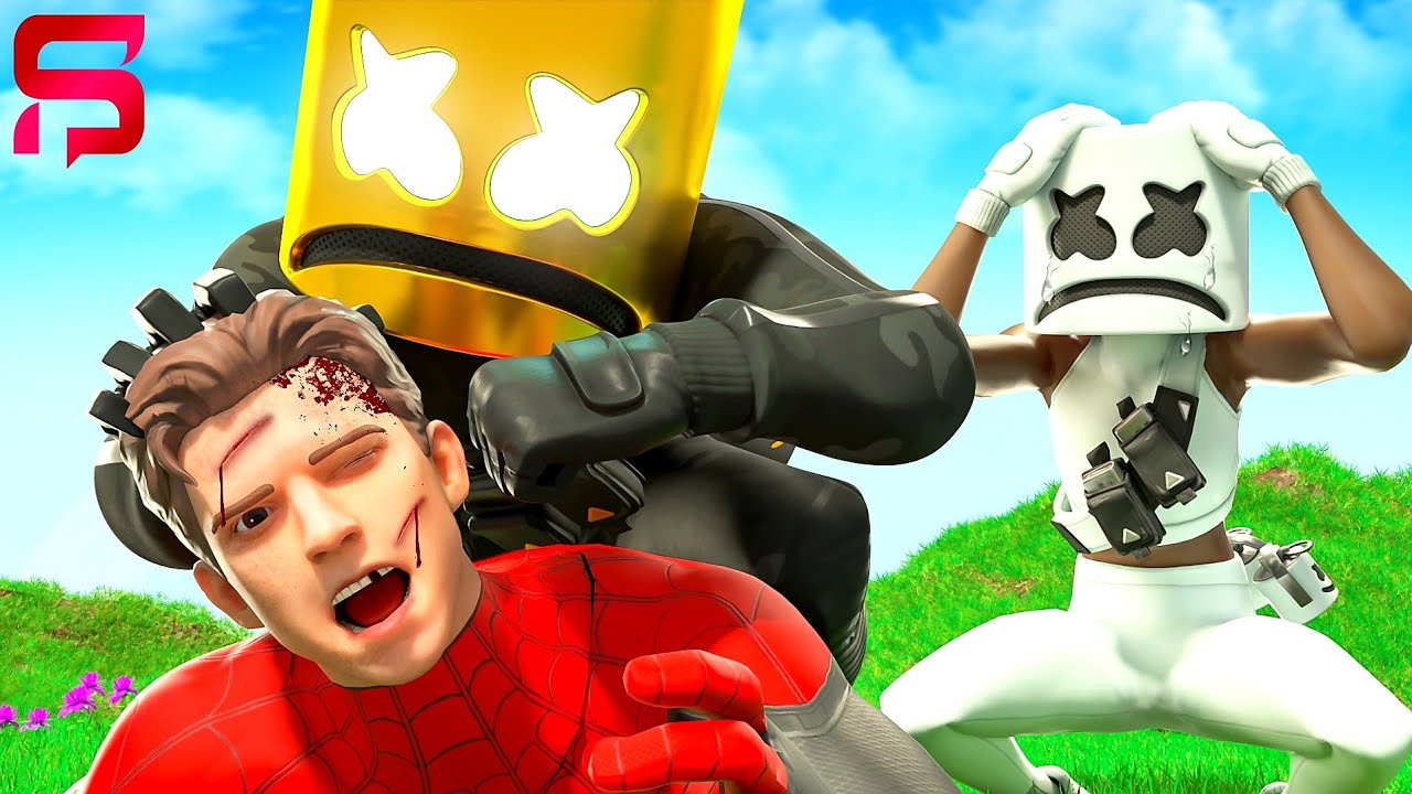 SPIDERMAN and MARSHMELLO FIGHT FOR HIS GIRLFRIEND... Fortnite