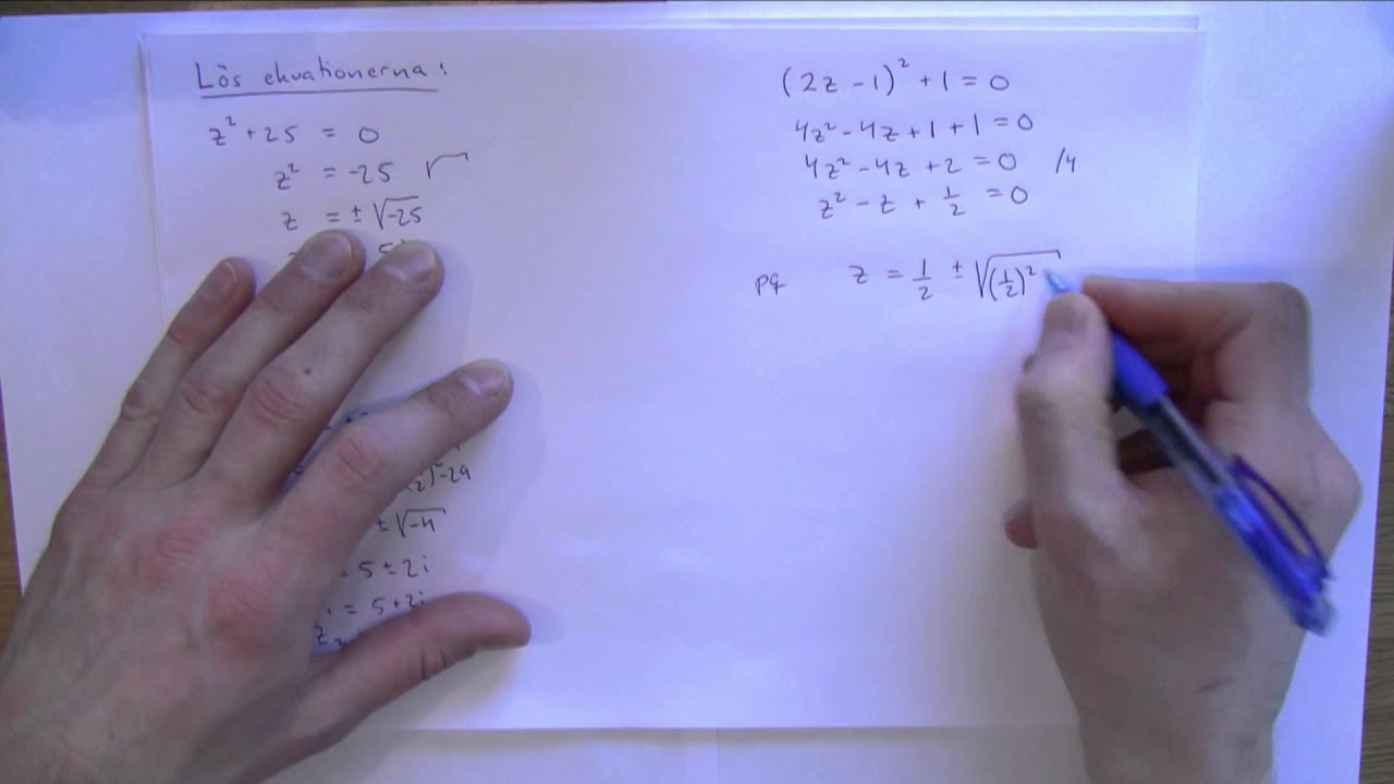 Matematik 4 - Komplexa tal del 1 - Intro och enkla ekvationer