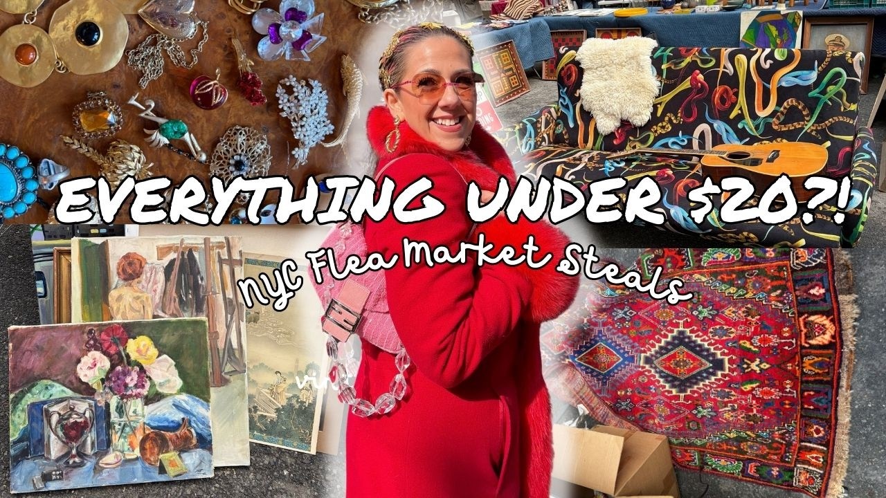 Under $20 Finds at the Best Flea Market in NYC | Thrift with me in NYC l Chelsea Flea Market Haul