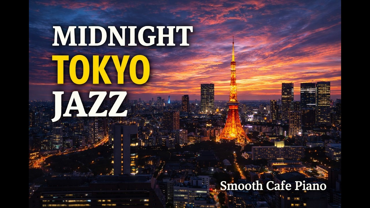 Midnight Cafe Jazz in Tokyo 🌙 Smooth Piano Under City Lights