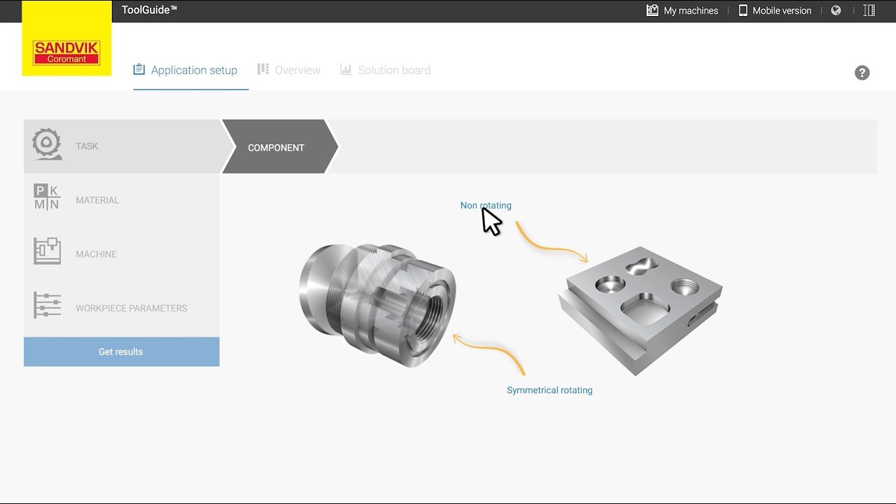 Tool and cutting data recommendation with CoroPlus ToolGuide