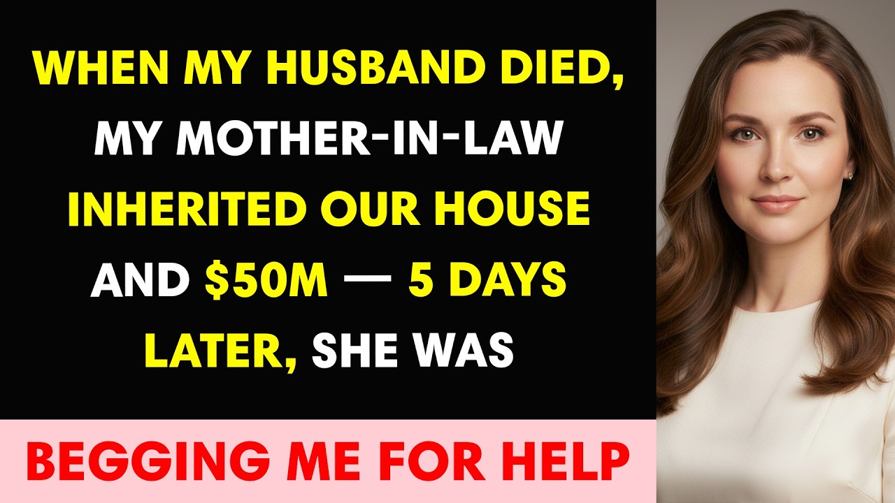 When My Husband Died, My Mother-in-Law Inherited Our House and $50M — 5 Days Later, She Was Begging