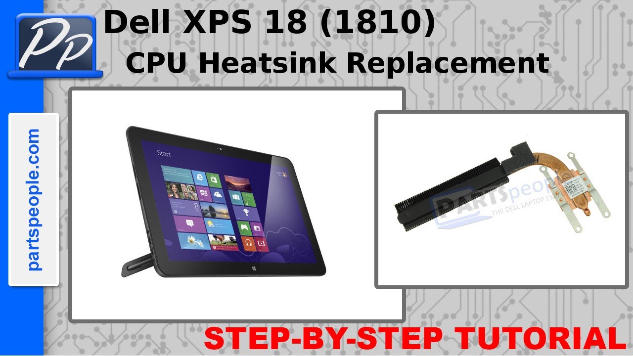 Dell XPS 18 (1810) CPU Heatsink Video Tutorial Teardown