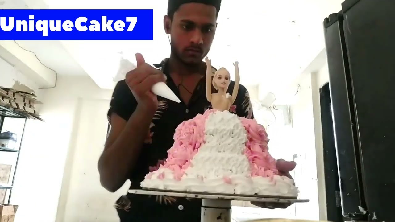 Beautiful Doll Cake Making || Doll Cake Recipe || #dollcake @UniqueCake7 