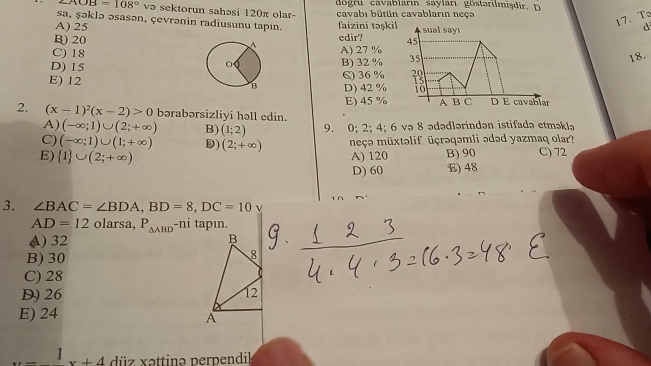 sınaq N:15 . güvən 9 cu sinif riyaziyyat