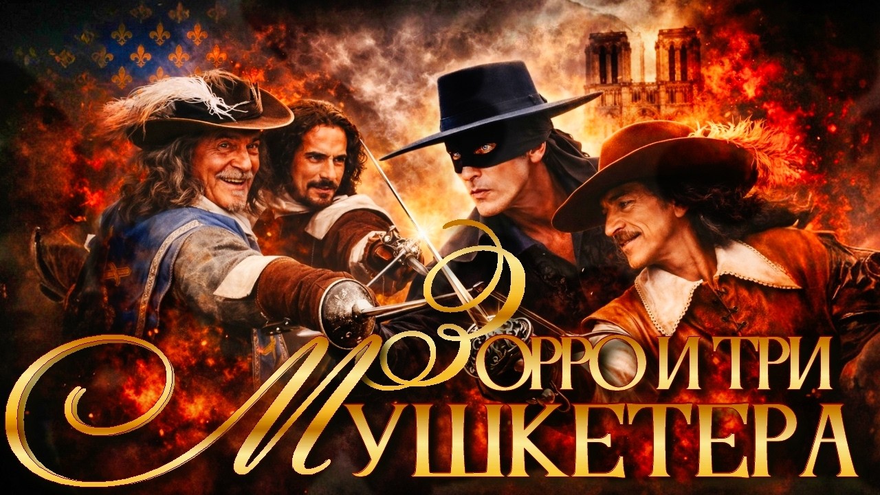 🟥 ЗОРРО И ТРИ МУШКЕТЕРА (красивая мелодрама, приключения, 1963) 🥰