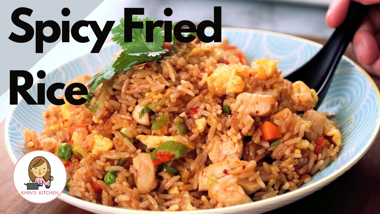 Острый жареный рис с курицей (Жареный рис пашу: ສາວການລາວການຄາຍາງອານ)