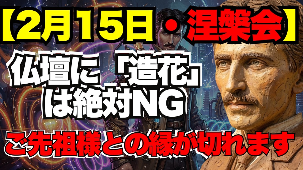 【涅槃会】仏壇に「これ」を供えてはいけません。ご先祖様との通信回線(DNA)を遮断し、家運を下げる供養の間違い。