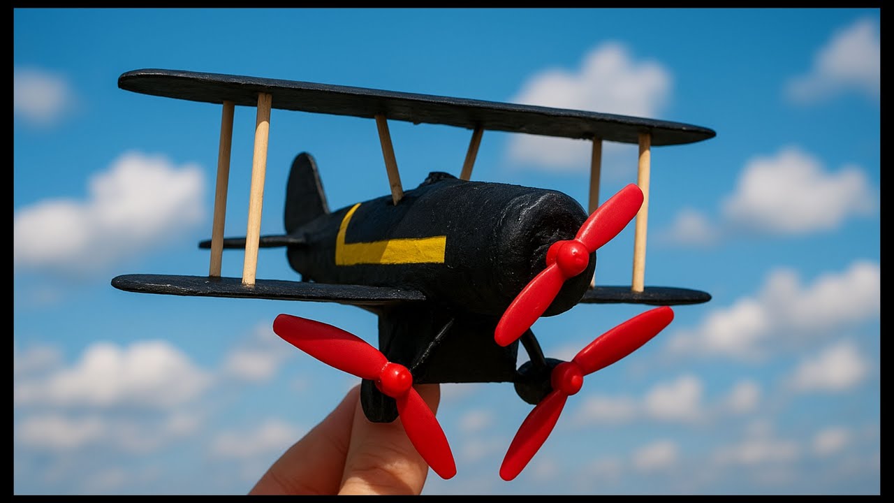 "Don’t Throw Your Trash Away! Build This 3-Motor DIY Airplane from Recycled Materials 🔥"