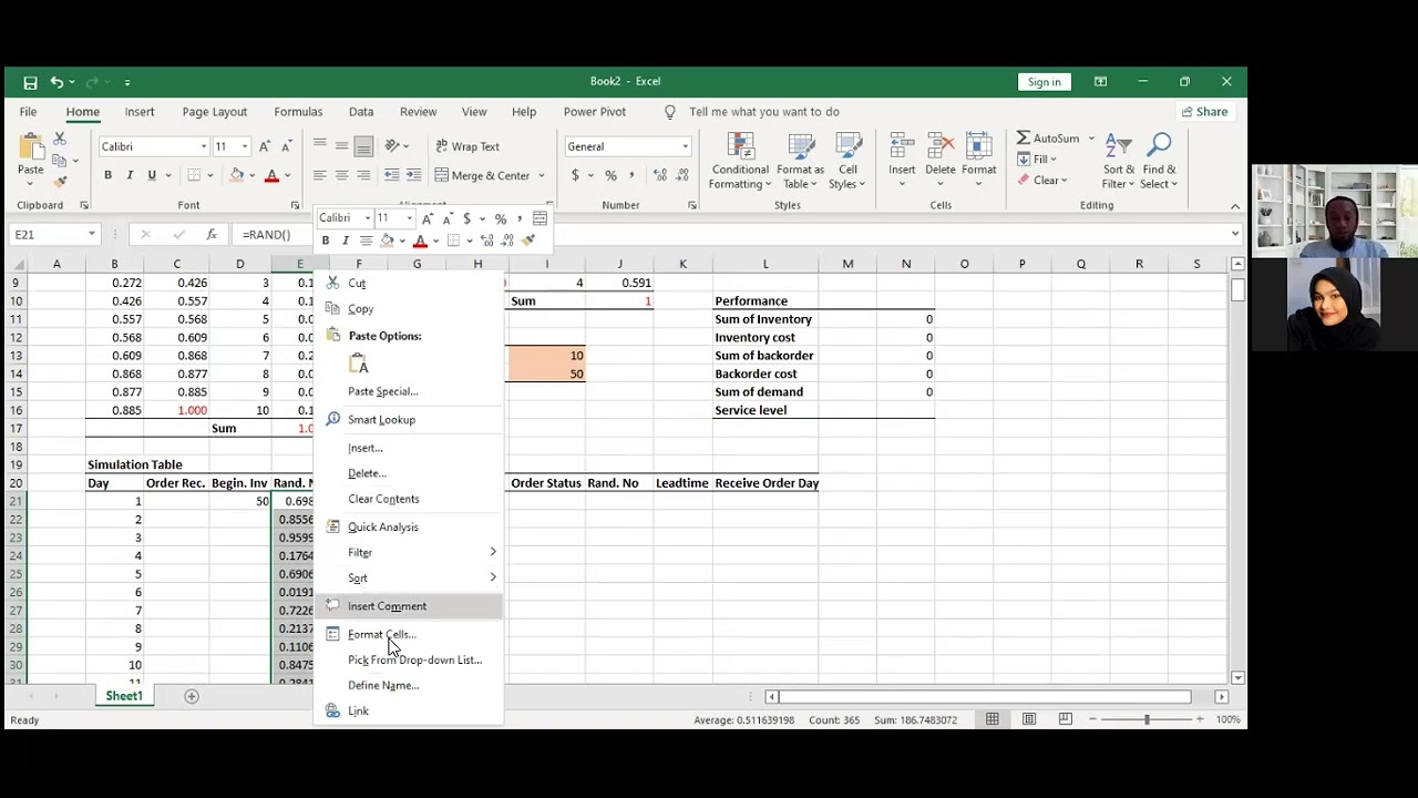 Q-System Inventory Simulation | Stochastic Demand and Lead Time (Back Order Case).
