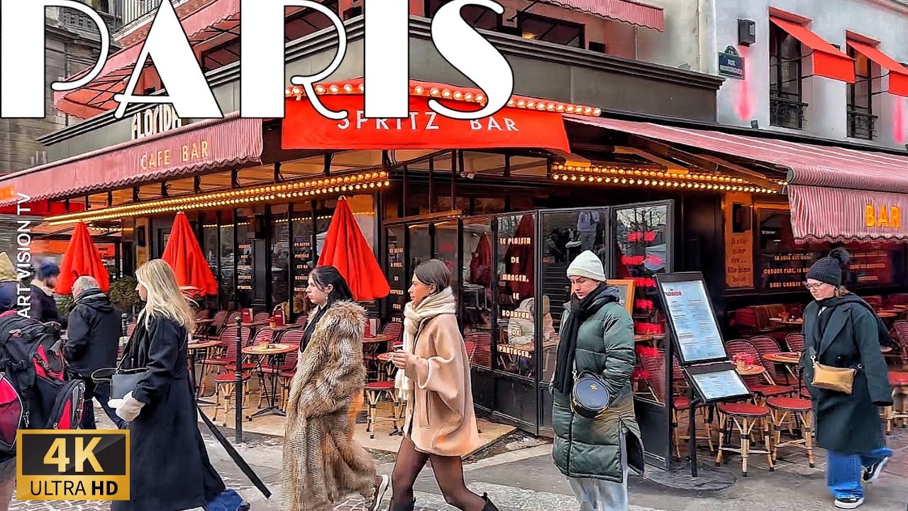 🇫🇷[Paris France] Cold Paris 1Hour Walk in Marais Quarter (4K 60F)  09/January/2025