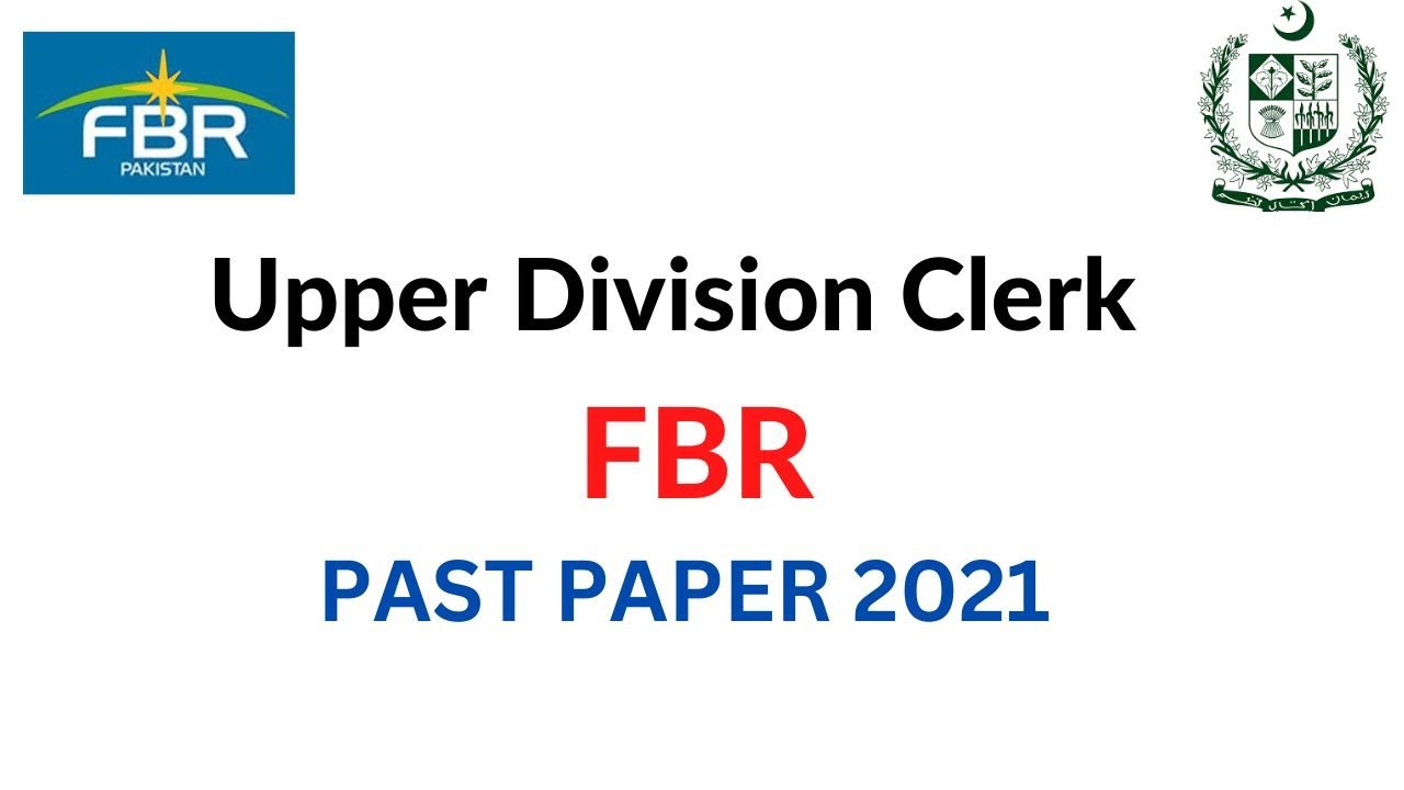 FBR UDC Past Paper 2021 | MCQs type Paper | Federal Board of Revenue Jobs Preparation 2022