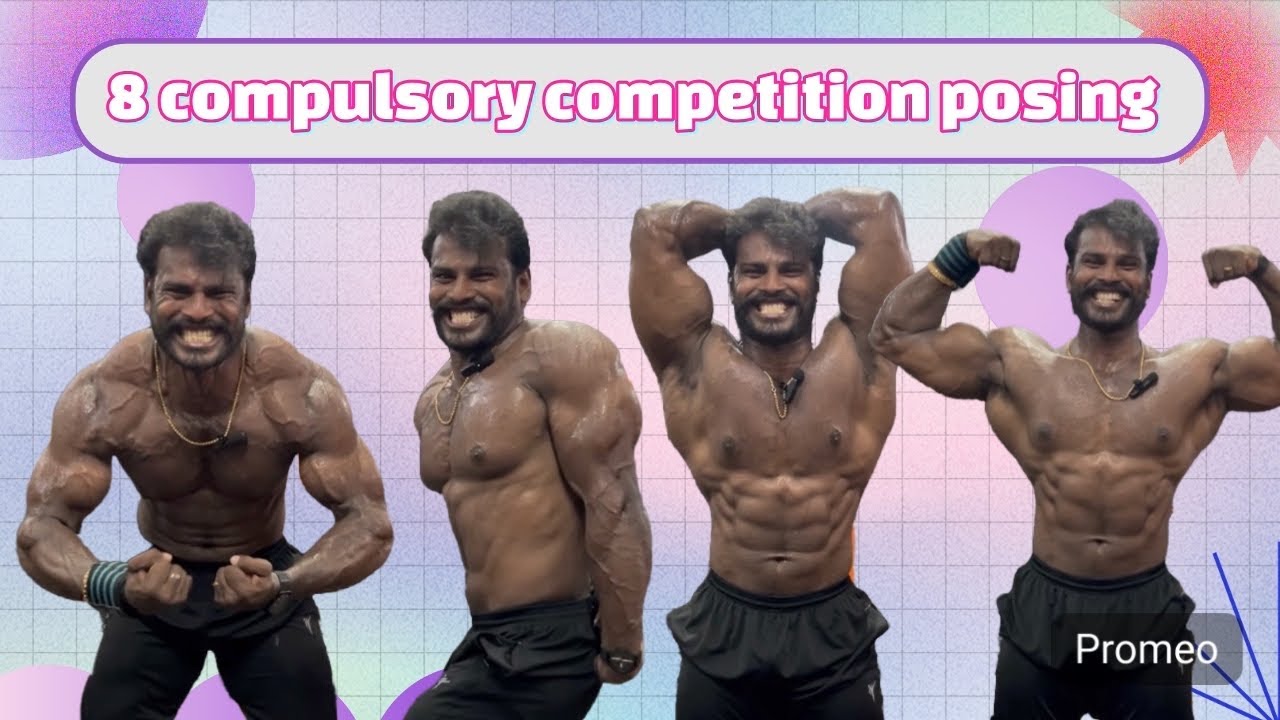 இந்த எட்டு posing தா Bodybuilding ⁉️💪🏼 live performance 🔥 | 8 compulsory competition postings live 🖖