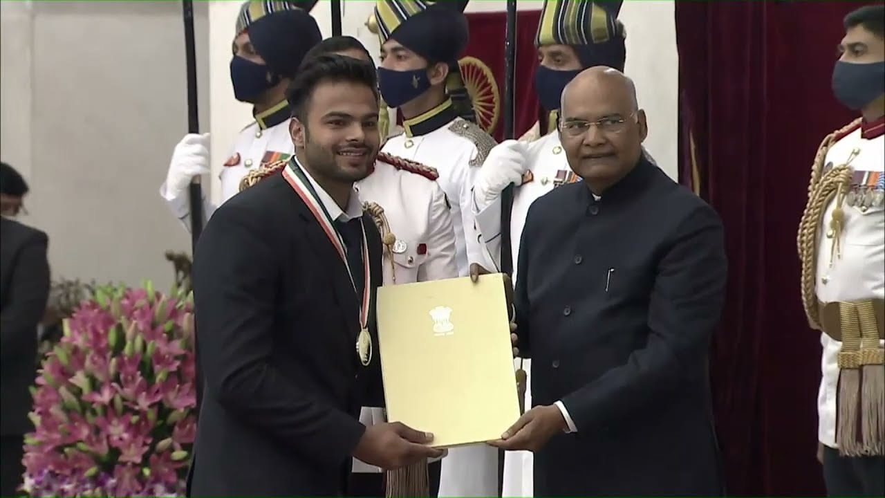 President Kovind confers Major Dhyan Chand Khel Ratna Award, 2021 on Shri Sumit Antil