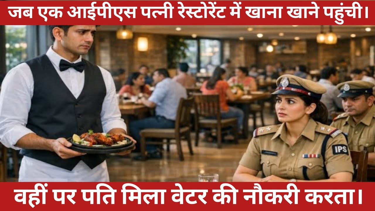 IPS पत्नी को होटल में वेटर की नौकरीकरता मिला पूर्व पति।   #crimestory 