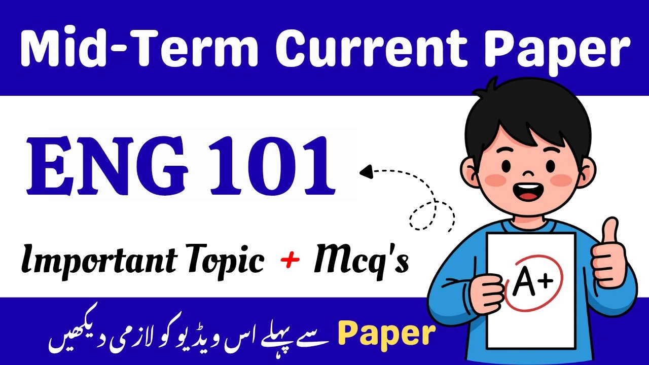 ENG 101 Mid term current paper 2026 | eng 101 current paper 2026 #vu​​ #eng101 ​#midterm ​​ #2026​