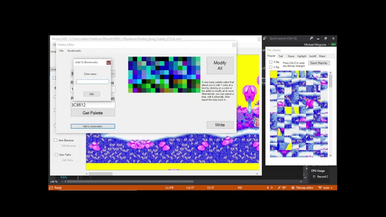 RainbowZ Editor - Palette Editing