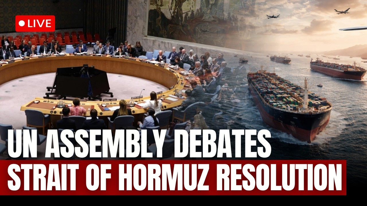 Watch LIVE: UN Assembly Debates Strait of Hormuz Resolution | UN Assembly Reviews Hormuz Resolution