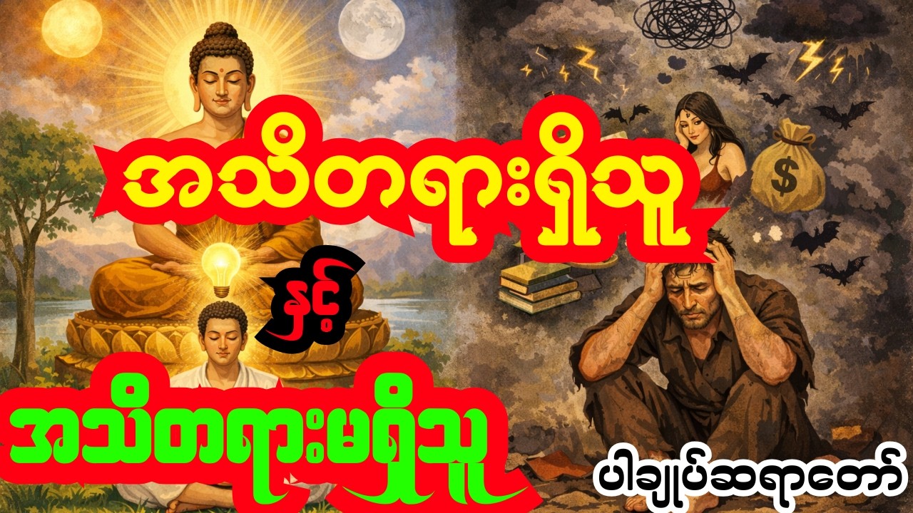 အသိတရားရှိသူနှင့် အသိတရားမရှိသူ တရားတော်#တရားတော် #တရား #တရားတော်များ #တရားတော်များmp3 #တရားတို
