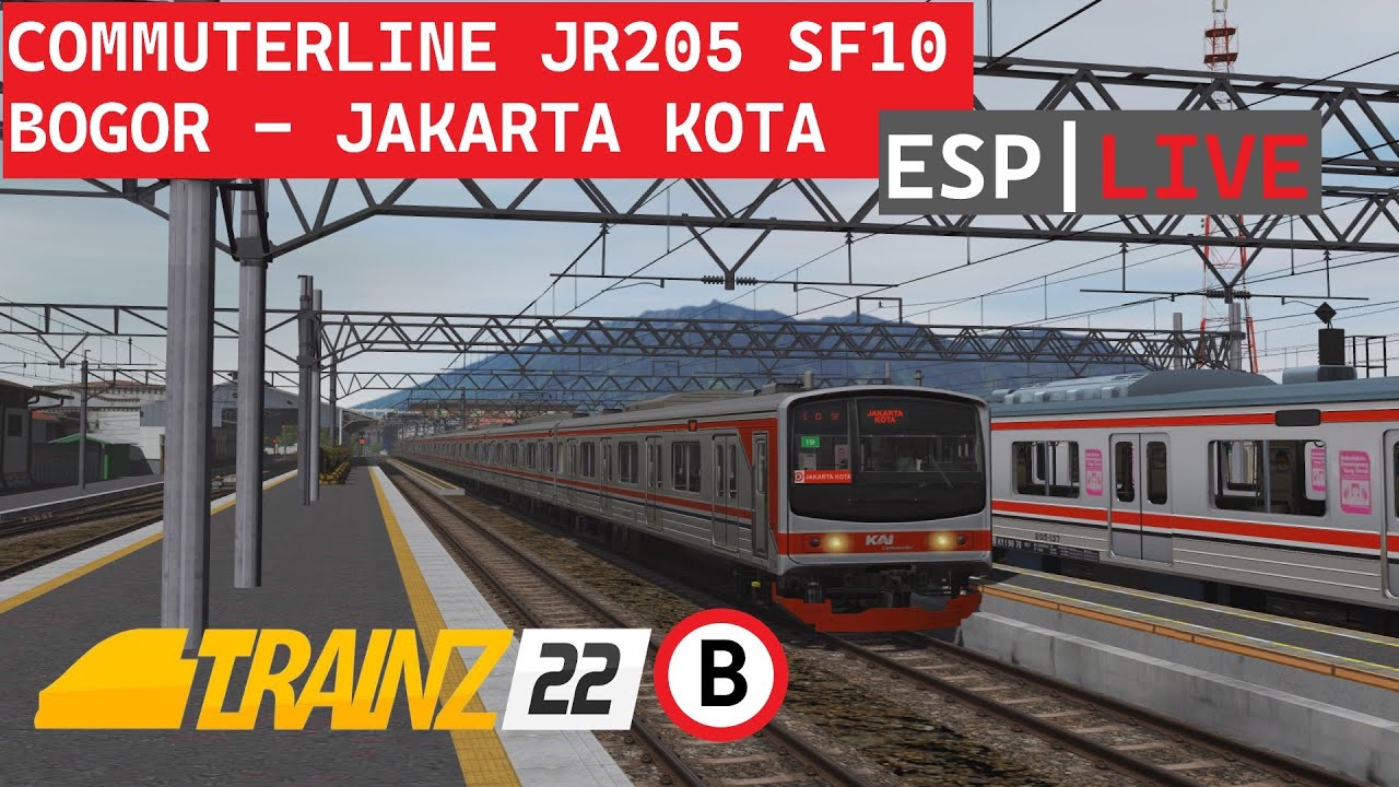 LIVE COMMUTERLINE  BOGOR - JAKARTA KOTA [JR205 SF10] | TRAINZ SIMULATOR INDONESIA