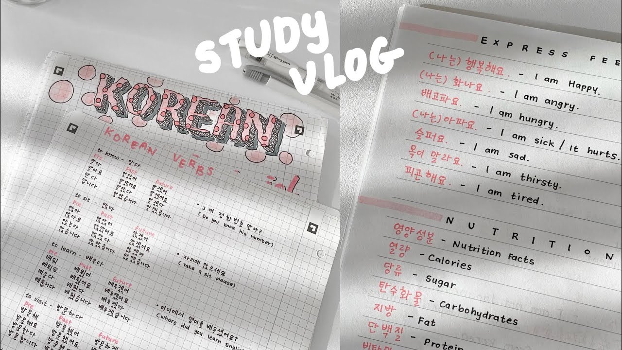 Study Korean with me| Day in the life during Lockdown | study vlog