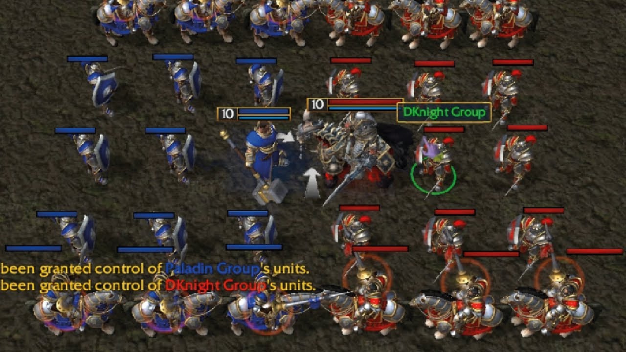 【小黄】Paladin Group vs If Death Knight Group (AllSameUnits&Abilities & Lv10MaxSkills) Reforged