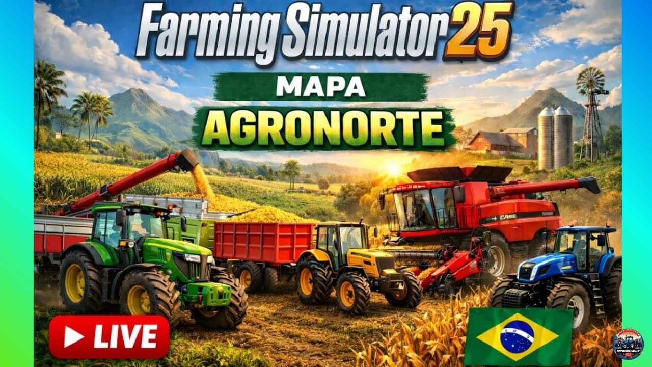 🔴 Live ao vivo Primeira vez no mapa Agronorte! - Farming Simulator 252 Vamos descobrir o mapa! #FS25